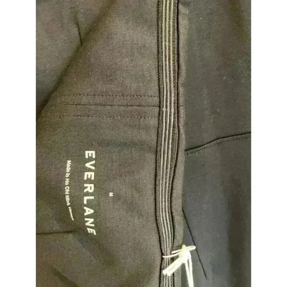 NWT Everlane The Dream Strapless Dress Black Midi Organic Cotton Bodycon Medium - Picture 10 of 12